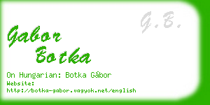 gabor botka business card