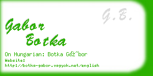 gabor botka business card